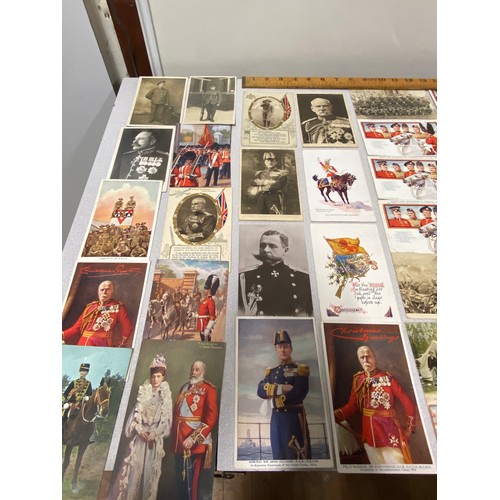 125 - Large collection of vintage Royal and Military post cards.