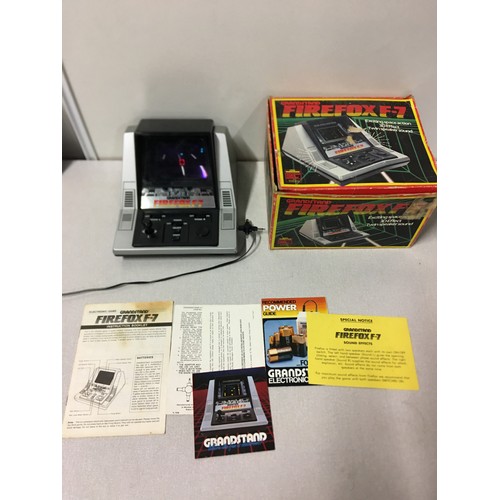 60 - Grandstand Firefox F-7 Vintage 1983 Tabletop Electronic Game in original box with instructions and p... 