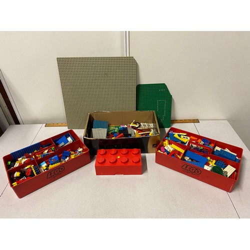 97 - Qty of vintage Lego and Lego storage boxes.