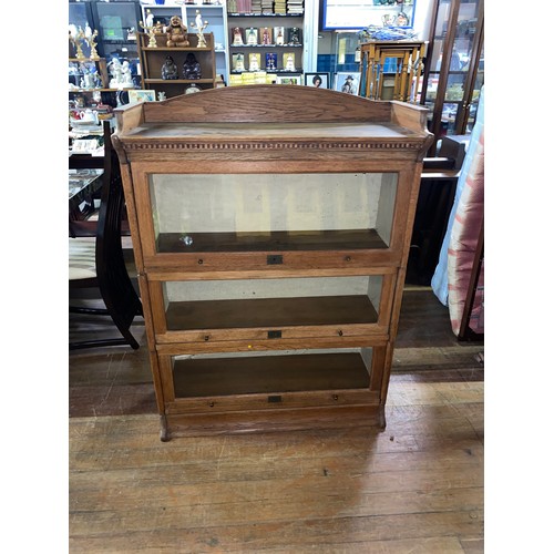 103 - Solid oak barristers stacking bookcase.
123cm x 90cm x 36cm