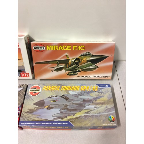 114 - 4 x boxed Airfix models - Douglas A26 B/C Invader, Mirage F.1C, Panavia Tornado GR4 617 Squadron and... 