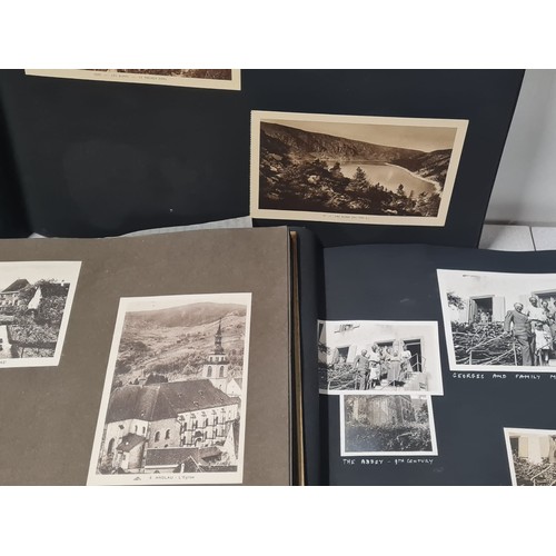 237 - 7 x photo albums filled with old photographs and postcards of Europe.