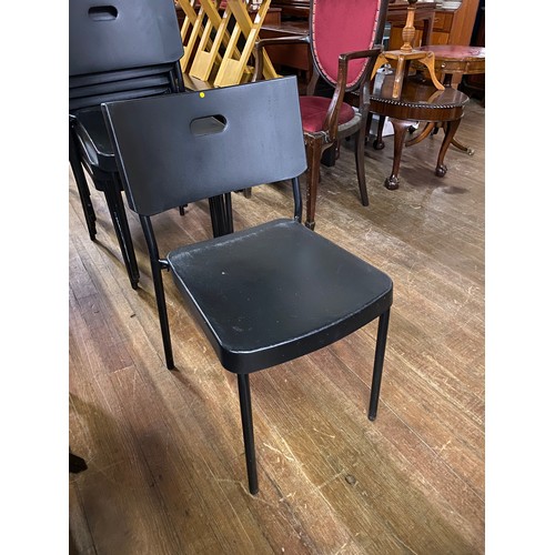 423 - Selection of stacking school chairs