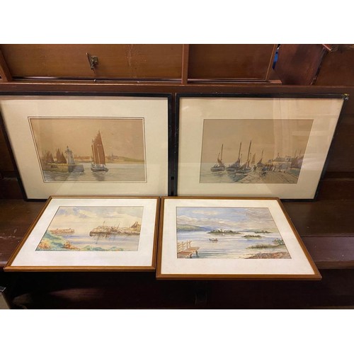 40 - 4 framed, signed watercolour paintings.
Largest 58cm x 42cm