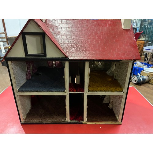 12 - Vintage handmade dolls house.
64cm h x 64cm l