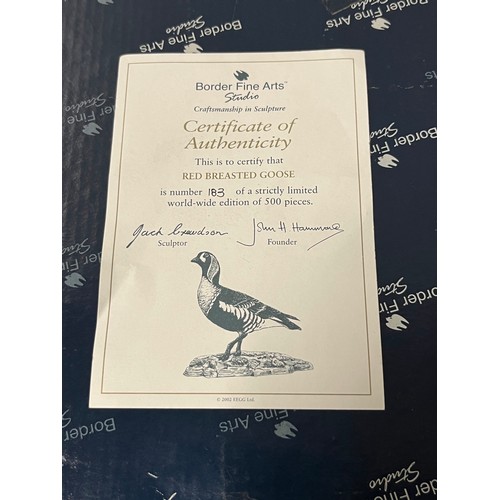 19 - Boxed Border Fine Arts Red Breasted Goose with certificate of Authenticity - No.183 of 500.
30cm x 3... 