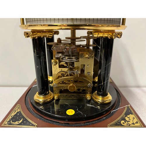 20 - Franklin Mint Royal Geographical Society Millennium clock.
30cm (Glass dome missing)