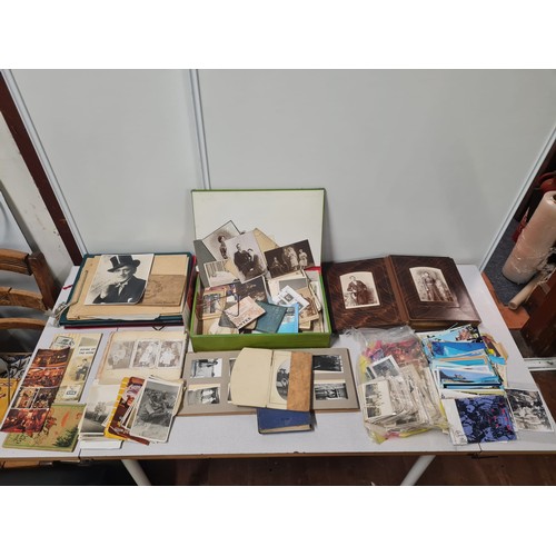 26 - Collection of antique photographs and postcards etc.