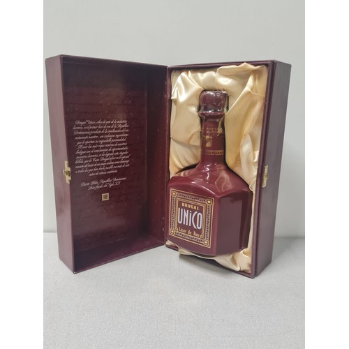 162 - Bottle of Brugal Unico rum in fitted presentation case.