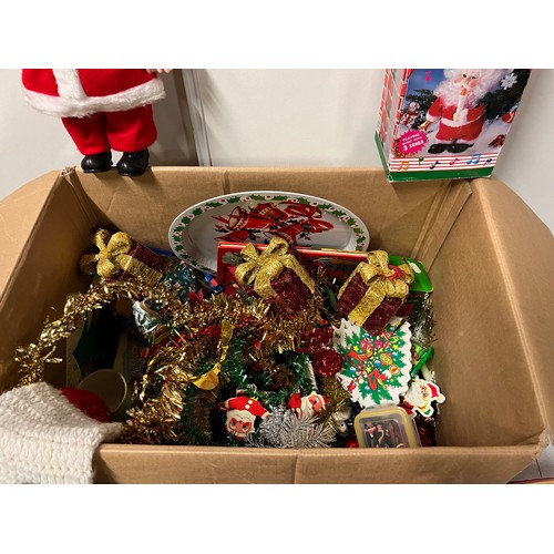 303 - Box of vintage Christmas decorations.