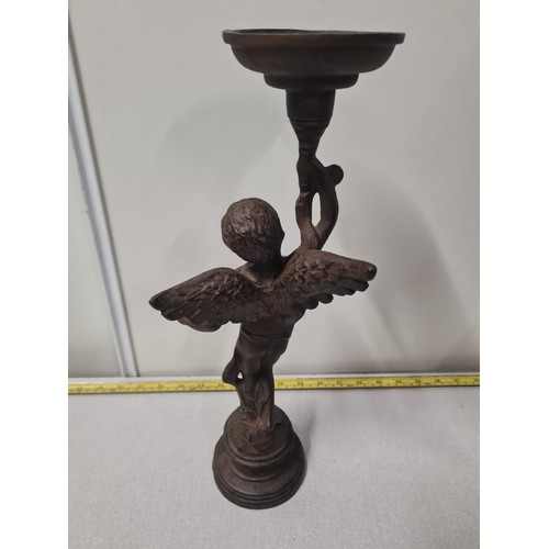 7 - Vintage cast cherub statue.
40cm h