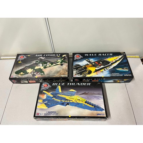 32 - 3 x boxed Pro Builder series - Air Combat, Wave Racer and Blue Thunder.