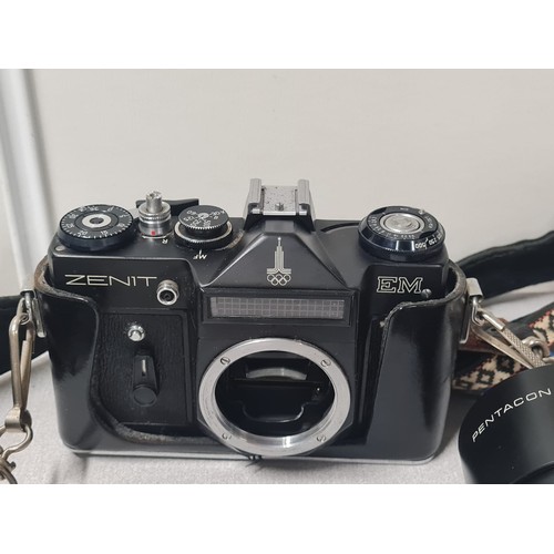 50 - Vintage Zenit EM Olympic edition camera with Pentacon lens.