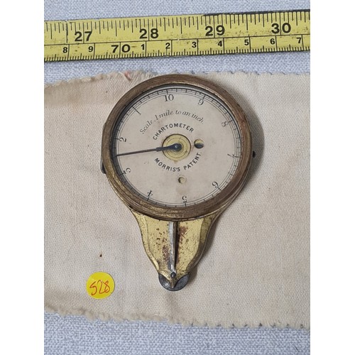 52 - Victorian Morris's Patent engineering works Chartometer.