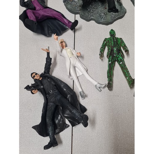 64 - Large collection of Matrix action figures.