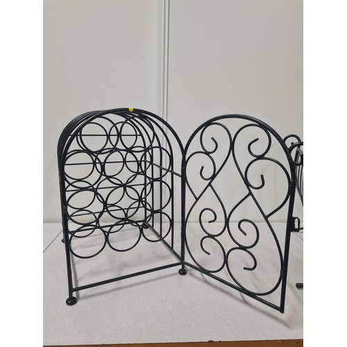 82 - Wrought iron wine rack and magazine rack
Tallest 47cm