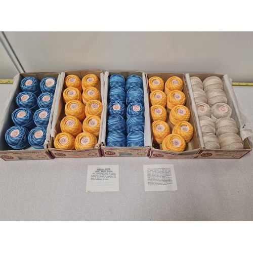 98 - 5 x boxes of Coats Mercer-crochet balls.