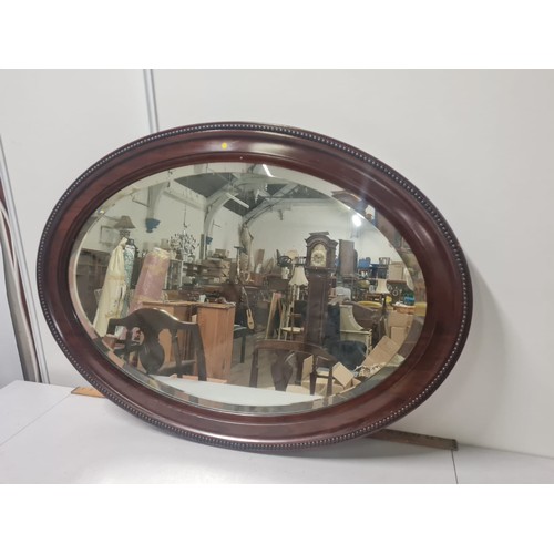 182 - Large Oval bevel edged mirror.
90cm x 65cm