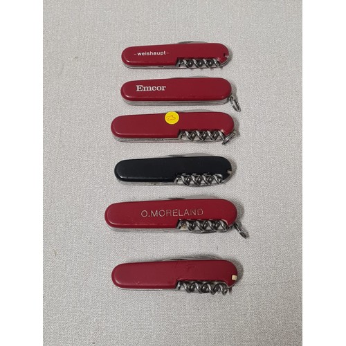 273 - 6 x Swiss made army knives.