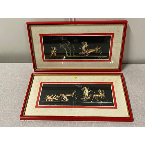 371 - Pair of Original 1960's Italian water colours - Pompey Cherubs. Signed.
37cm x 21cm