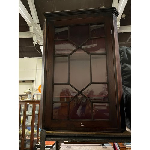 433 - Vintage wooden corner cabinet.