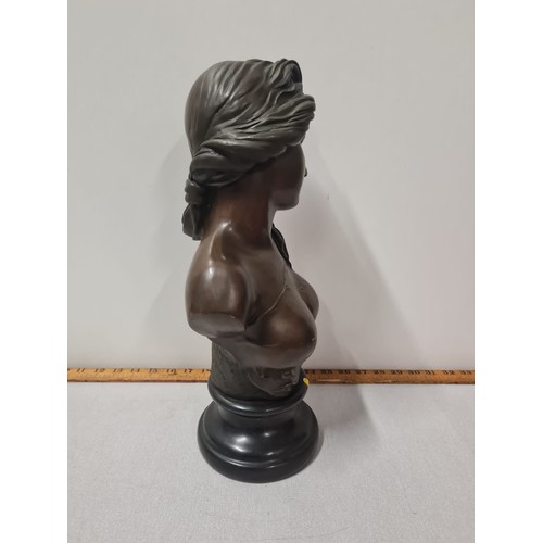 3 - Large bronze female bust signed J. Gerome.
40cm h