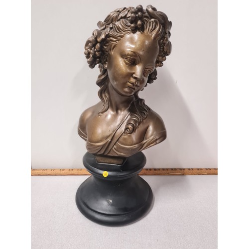 126 - Resin Greek Goddess bust.
40cm h