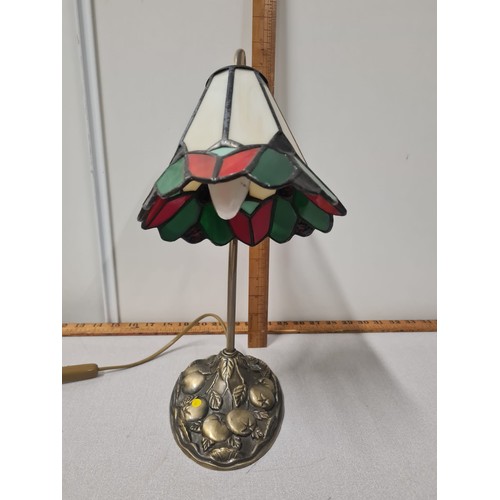 20 - Tiffany style brass desk lamp.
38cm h