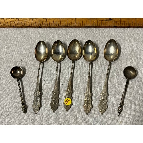 239 - 7 hallmarked silver spoons