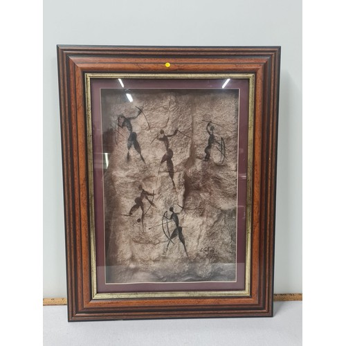 65 - Sean Caulfield African Rock art in display frame.
50cm x 65cm