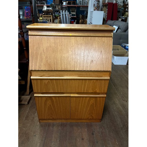 143 - Mid -Century Morris of Glasgow writing bureau.
107cm h x 40cm d x 76cm l