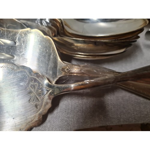 350 - selection of silver plated cutlery