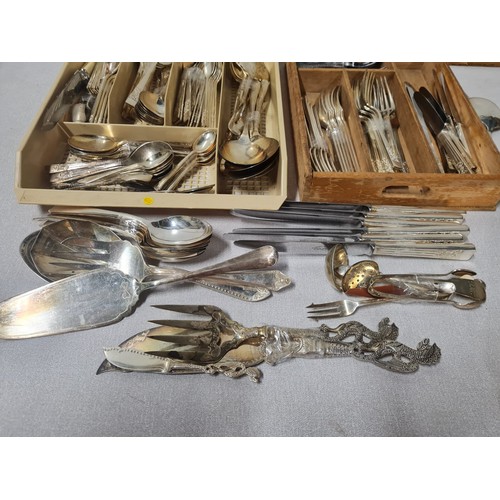 350 - selection of silver plated cutlery