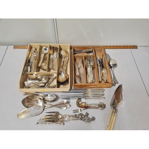 350 - selection of silver plated cutlery