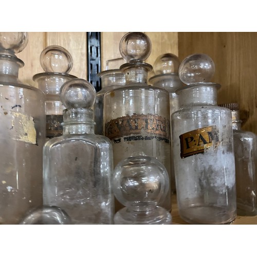 377 - large collection of apothecary bottles