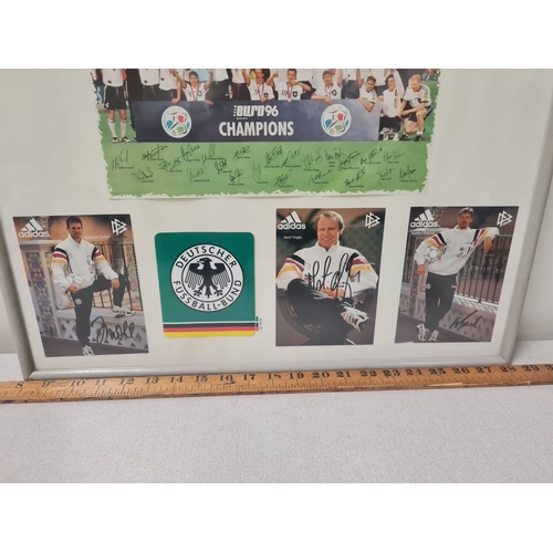 582 - Framed Germany Euro 96 picture with player signatures.