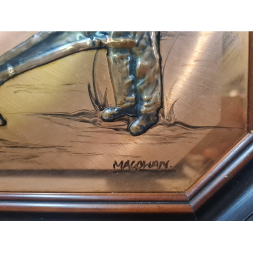 484 - Vintage 3d copper art signed Magowan.