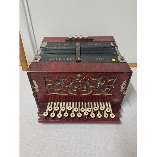 10 - The chromatic Italian model vintage accordion.