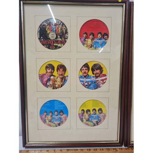 58 - 2 x The Beatles Sgt Peppers framed wall hangings.
40cm x 50cm