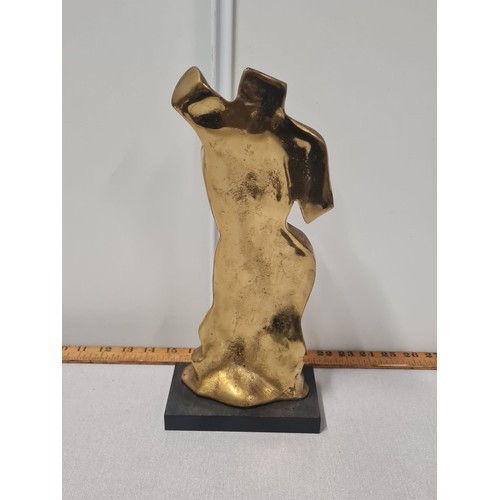 6 - Solid brass/bronze torso sculpture.
weighs 6kg
34cm h