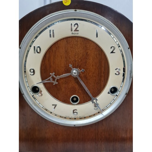 153 - 2 x vintage mantle clocks to include Smiths.