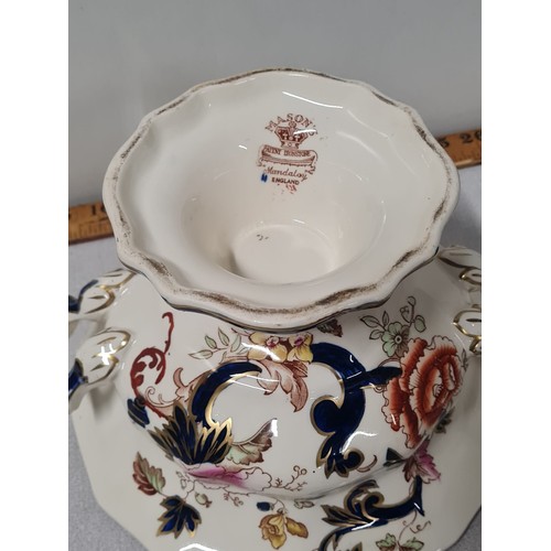 207 - Antique Mason's Mandalay centrepiece bowl.
15cm h 
13cm diameter.