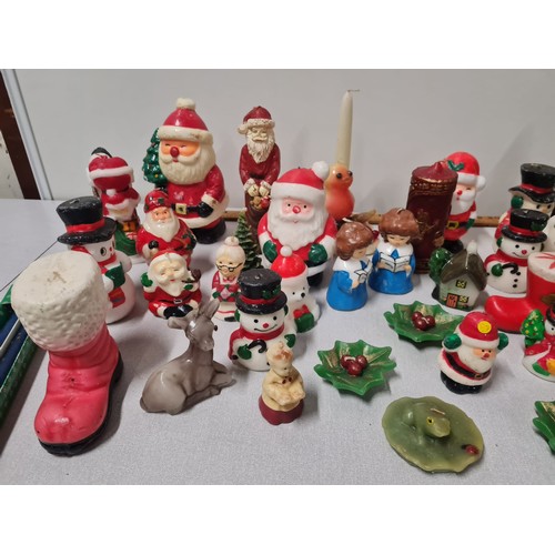 54 - Large qty of vintage Christmas candles and Avon angel soap.