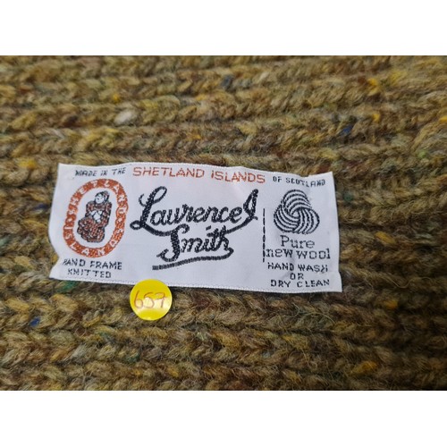 174 - Authentic Lawrence J Smith Shetland Island 100% scarf.