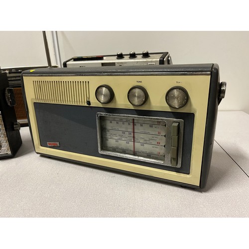 59 - 4 x vintage radios to include Bush, Vega, JVC and ITT Monaco.