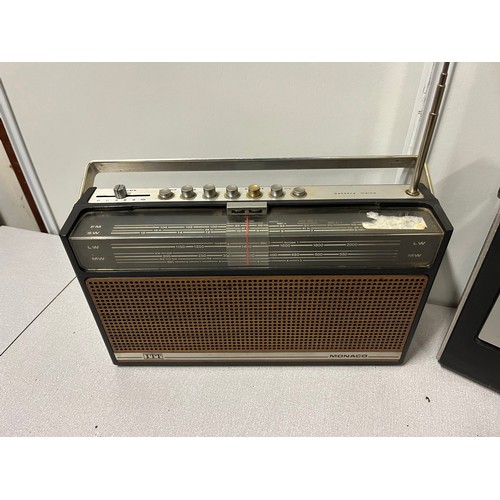 59 - 4 x vintage radios to include Bush, Vega, JVC and ITT Monaco.