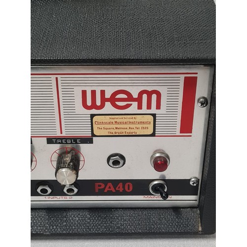 99 - Wem PA40 AMP Head 
no power cable, with cover.
46cm l x 20cm h x 26cm d