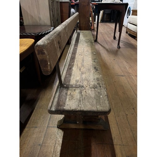 147 - Antique bench, possibly school bench.
180cm x 60cm