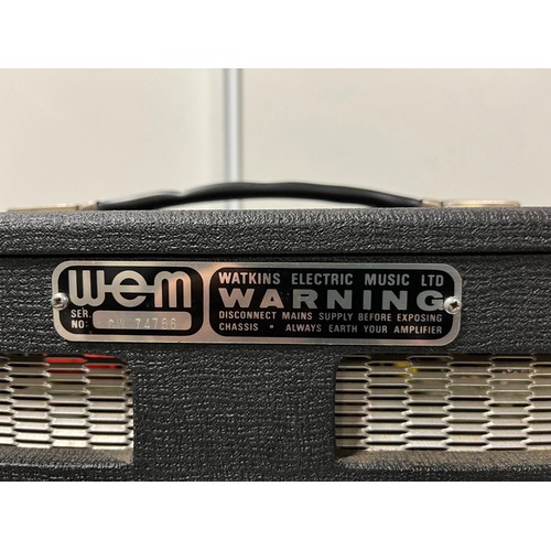 159 - 1970'S Wem Watkins Dominator Bass MK I valve guitar amplifier. working with cover.
60cm x 60cm x 25c... 