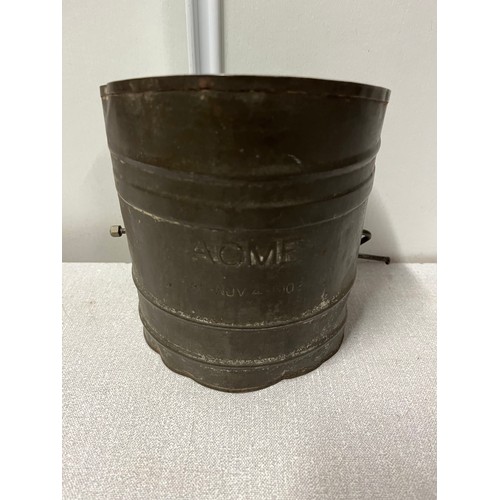 182 - Vintage Acme flour sifter along with Repro commercial Union sign.